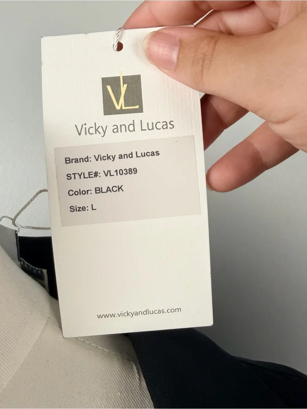 New Vicky and Lucas black lace up blazer jacket size large
